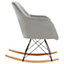 Interiors by Premier Grey Velvet Rocking Chair, Comfortable Velvet Desk Chair, Backrest Velvet Armchair, Accent Armchair