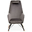 Interiors by Premier Grey Velvet Rocking Chair,  Easy to Clean Velvet Accent Chair, Arm and Backrest Support Comfy Armchair