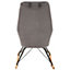 Interiors by Premier Grey Velvet Rocking Chair,  Easy to Clean Velvet Accent Chair, Arm and Backrest Support Comfy Armchair