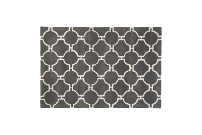 Interiors by Premier Grey & white rug