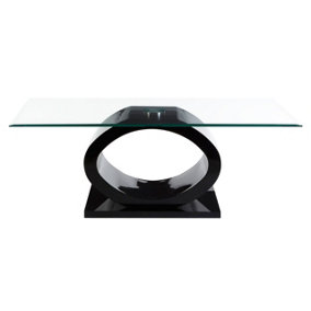 Interiors by Premier Halo O Shaped Coffee Table with Black Base