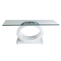 Interiors by Premier Halo O Shaped Coffee Table with White Base