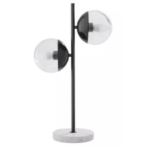 Interiors By Premier Handcrafted Black Finish Metal Table Lamp, Minimalist Design Bedside Lamp, Versatile Lamp On A Table