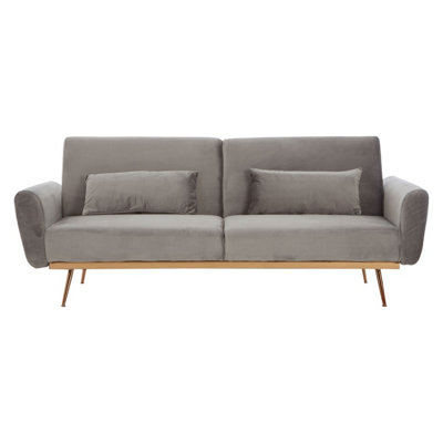 Interiors by Premier Hatton Grey Velvet Sofa Bed