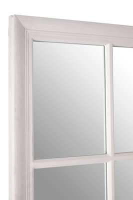 Interiors by Premier Hawthorne Antique White Flat Wood Wall Mirror