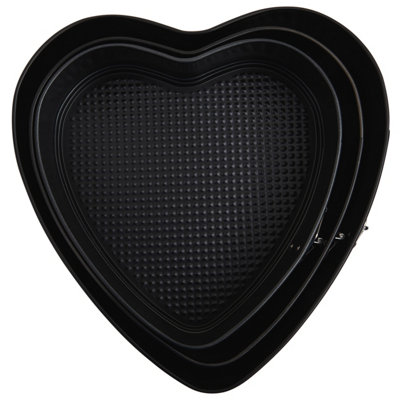 Interiors by Premier Heart Shaped Cake Tin Set Of 3, Non-Stick ...