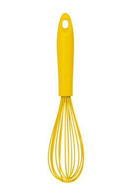 Interiors by Premier Heat-Resistant Silicone Whisk in Yellow,Essential Kitchen Tool for Baking,Non-Stick Silicone Beater
