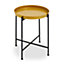 Interiors by Premier Hege Small Brass And Black Finish Side Table