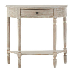 Interiors by Premier Heritage Half Moon 1 Drawer Console Table