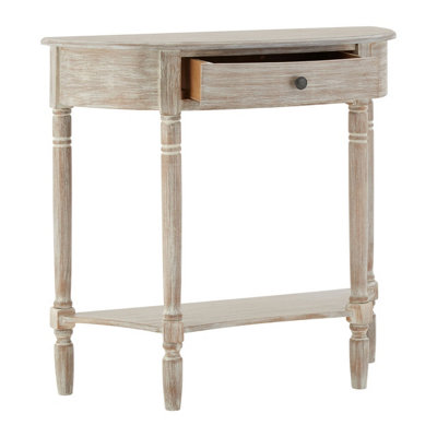 Interiors by Premier Heritage Half Moon 1 Drawer Console Table  