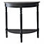 Interiors by Premier Heritage Half Moon Black Console Table