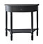 Interiors by Premier Heritage One Drawer Black Console Table