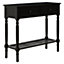 Interiors by Premier Heritage Two Drawer Black Finish Console Table