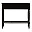 Interiors by Premier Heritage Two Drawer Black Finish Console Table