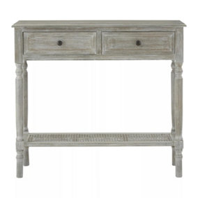 Interiors by Premier Heritage Two Drawer Rectangular Console Table
