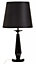 Interiors by Premier Hexum Black Crystal Table Lamp With Metal Base