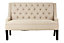Interiors by Premier High Back Bench, Comfy Padded Velvet Seat, Built to Last Bedroom Bench, Easy to Clean Large Bench
