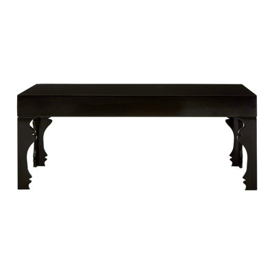 Interiors by Premier High Gloss Black Coffee Table, Black Wood Coffee Table, Rectangular Coffee Table, Stylish Coffee Table