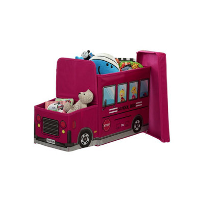Interiors by Premier Hot Pink Box and Seat, Easy to Maintain Children Bedroom Seat, Adjustable Playroom Accessories
