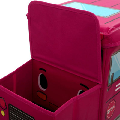 Interiors by Premier Hot Pink Box and Seat, Easy to Maintain Children Bedroom Seat, Adjustable Playroom Accessories