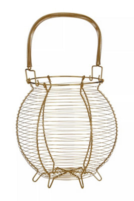 Interiors by Premier Hygge Gold Finish Egg Basket