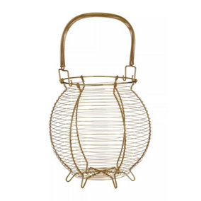 Interiors by Premier Hygge Gold Finish Egg Basket