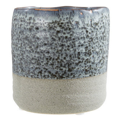 Interiors by Premier Indoor Planter, Handcrafted Stoneware with Glazed Surface, Indoor Planter with Drainage Holes for Plants