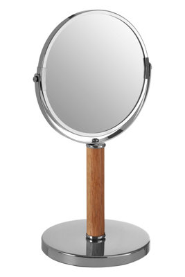 Interiors By Premier Iron and Rubberwood Table Mirror, Durable 33x15cm ...