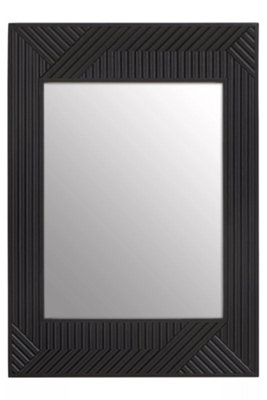 Interiors by Premier Jakara Black Finish Wall Mirror