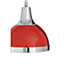 Interiors by Premier Jasper Red Shade and Chrome Pendant Light