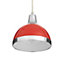 Interiors by Premier Jasper Red Shade and Chrome Pendant Light