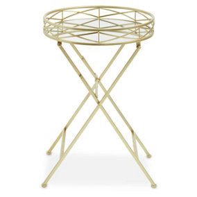 Interiors by Premier Jolie Round Gold Tray Table