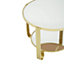 Interiors by Premier Jolie Round Mirrored Top Gold Frame Table