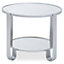 Interiors by Premier Jolie Round Mirrored Top Silver Frame Table