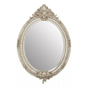 Interiors by Premier Juliet Champagne Oval Framed Wall Mirror
