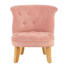 Interiors by Premier Kids Chair, Comfortable Seating Indoor Chair, Easy to Clean Bedroom Chair, Adjustable Velvet Chair
