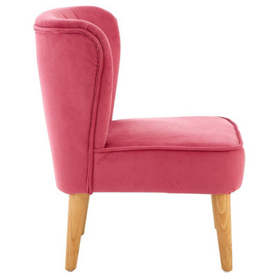 Interiors by Premier Kids Chair, Comfortable Seating Pink Velvet Chair, Easy to Clean Bedroom Chair, Adjustable Small Chair