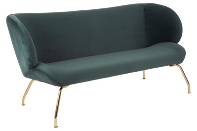 Interiors by Premier Kolding 2 Seat Green Sofa