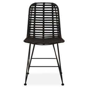 Interiors by Premier Lagom Black Natural Rattan Dining Chair