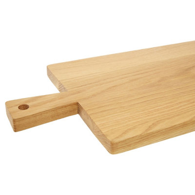 Interiors by Premier Large Oak Wood Paddle Chopping Board