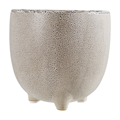 Interiors by Premier Large Planter, Stoneware Plant Pot with Subtle Speckled Finish, Modern Indoor/Outdoor Raised Planter for Home