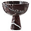 Interiors by Premier Large Red Marble Pedestal Bowl,High-quality Marble Fruit Bowl, Stain & Odor Resistant Pedestal Bowl