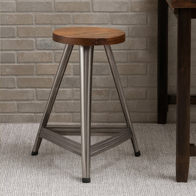 Interiors by Premier Large Stool, Industrial Wood Stool, Charming ...