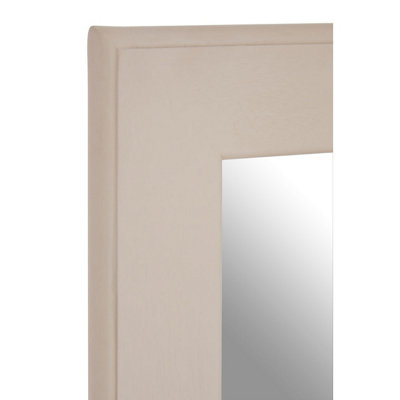 Interiors by Premier Large Wall Mirror, Grain Pattern White Frame Mirror for Home, Office, Closet
