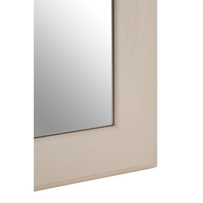 Interiors by Premier Large Wall Mirror, Grain Pattern White Frame Mirror for Home, Office, Closet