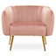 Interiors by Premier Larissa Pink Velvet Chair