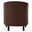 Interiors by Premier Leather Effect Armchair, Easy to Clean Leather Armchair, Body Supportive Accent Chair