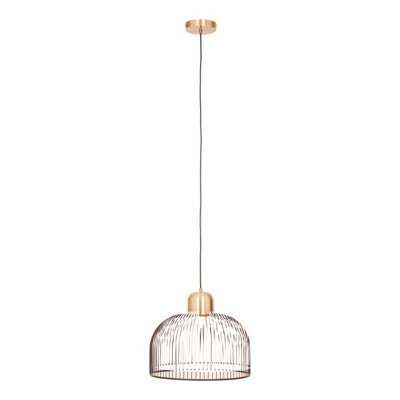 Interiors by Premier Lenno Black And Antique Brass Pendant Light