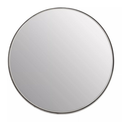Interiors by Premier Leonov Large Nickel Finish Wall Mirror DIY at B&Q
