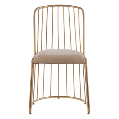 Interiors by Premier Lexi Chair with White Linen Seat, Backrest Ocassional Chair, Comfortable Accent Chair for Decor